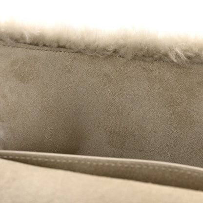 Saint Laurent Shearling Medium Monogram Kate Satchel Grey 11 of 13