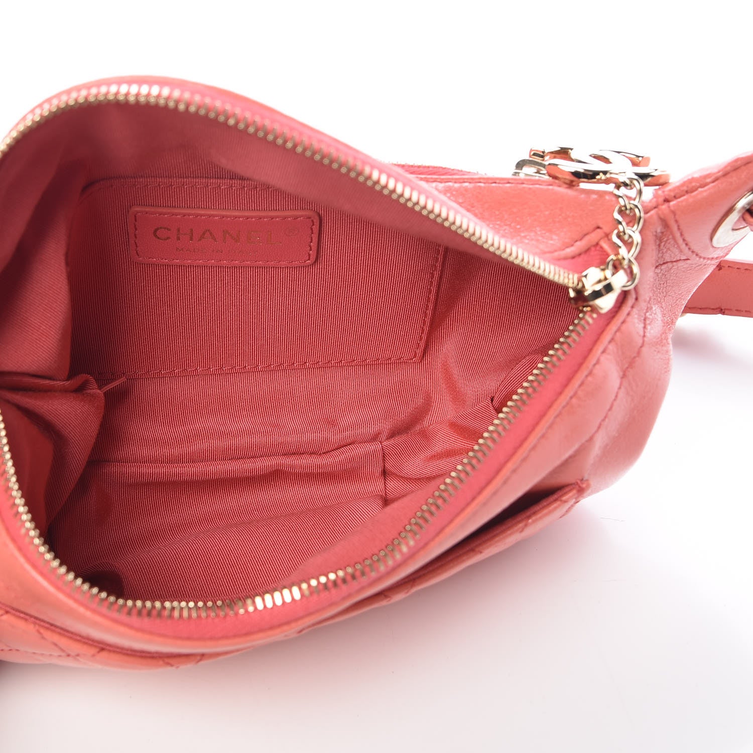 Chanel Crumpled Glazed Lambskin Quilted Waist Bag Fanny Pack Pink 5 of 9