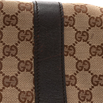 Gucci Monogram Medium Double Buckle Flap Messenger Bag Beige Dark Brown 11 of 14