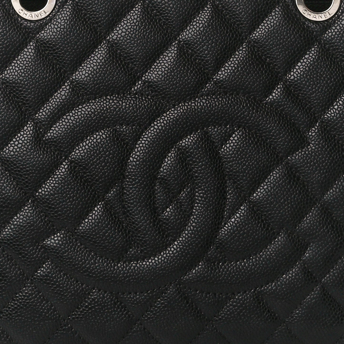 Caviar Quilted Grand Shopping Tote GST Black