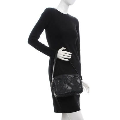 Chanel Lambskin Diamond Stitched Camera Case Black 2 of 12