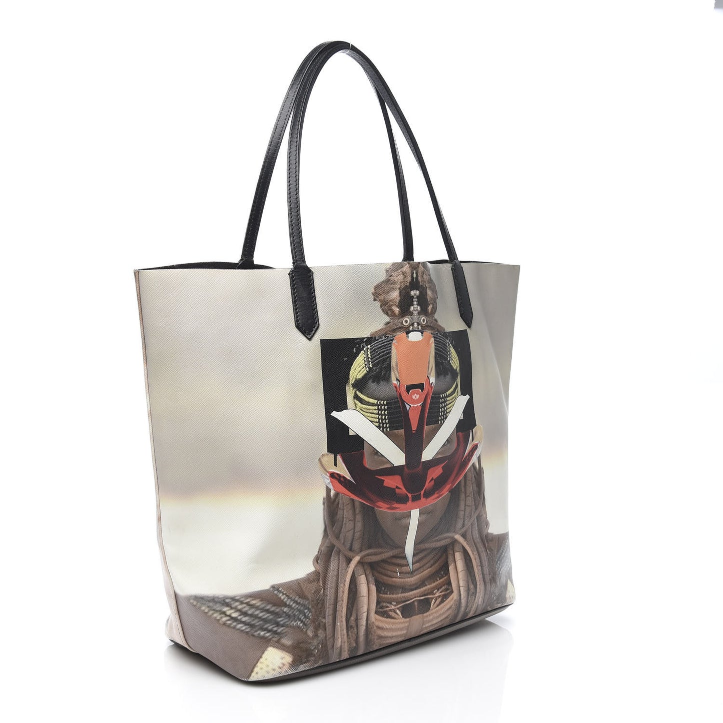 Textured Coated Canvas Medium Girl Print Large Antigona Tote Multicolor