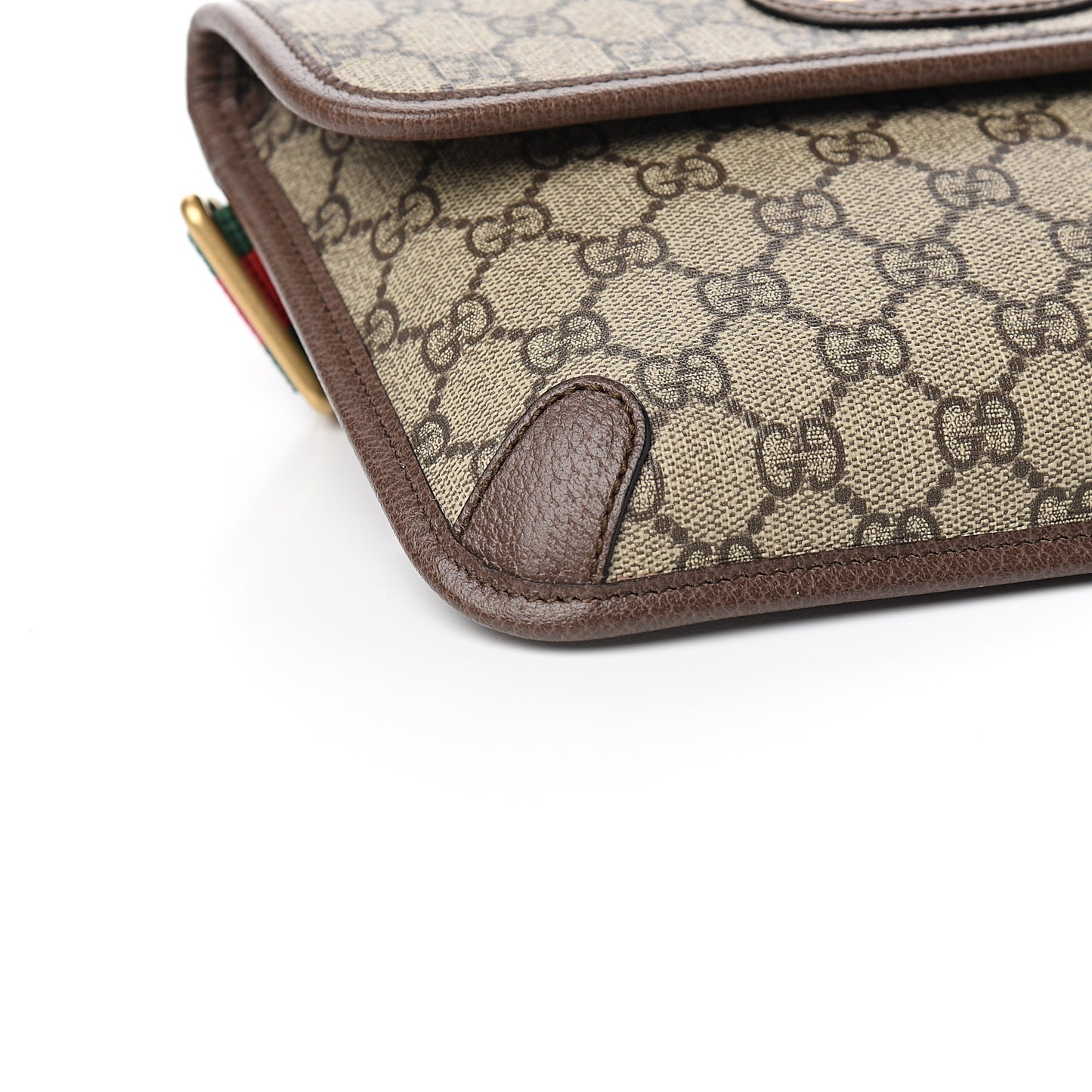 GG Supreme Monogram Neo Vintage Web Belt Bag Brown