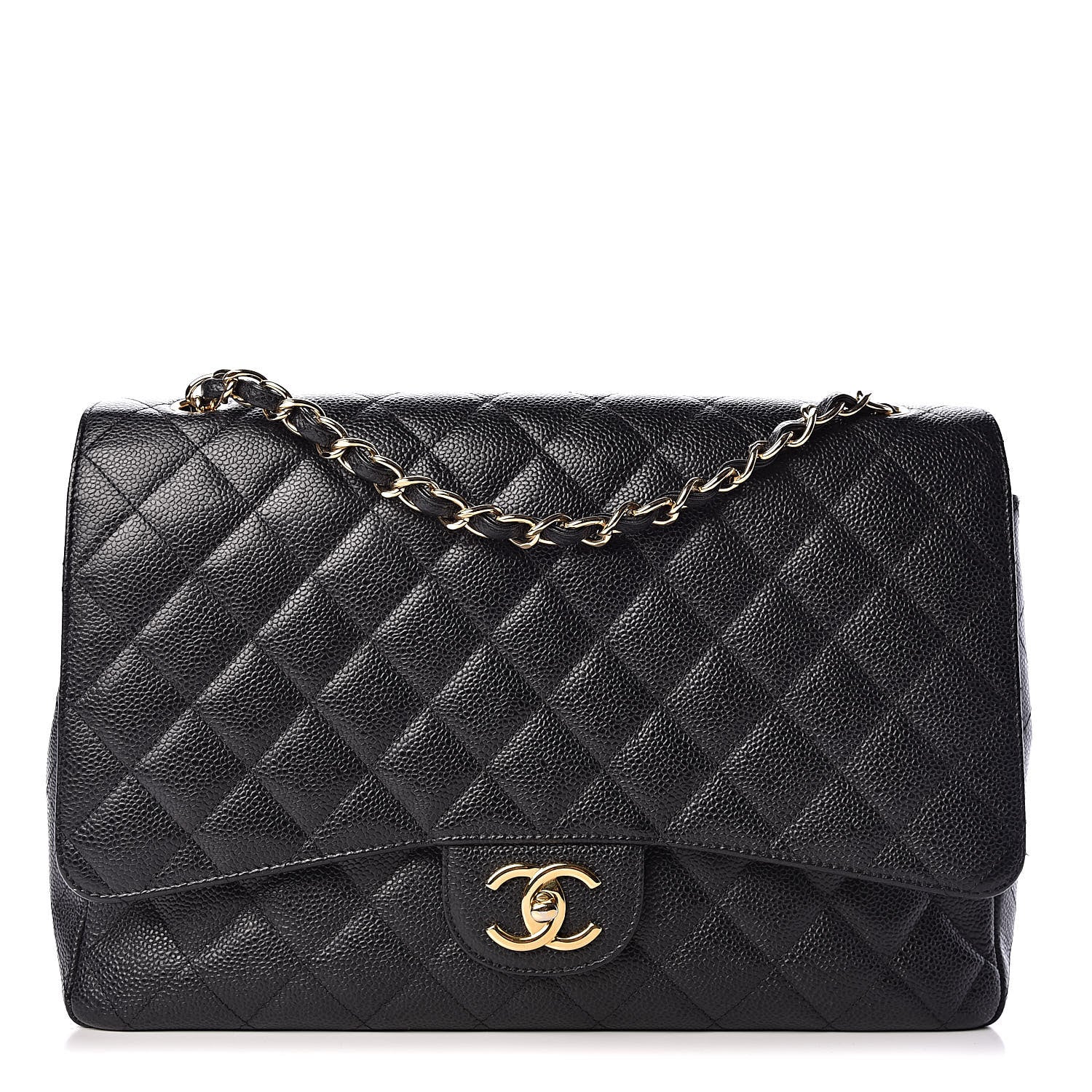 Chanel Caviar Quilted Maxi Double Flap Black 1 of 11