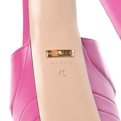 Gucci Malaga Kid Angel T-Strap Platform High Heel Sandals 40 Rododendro 6 of 8