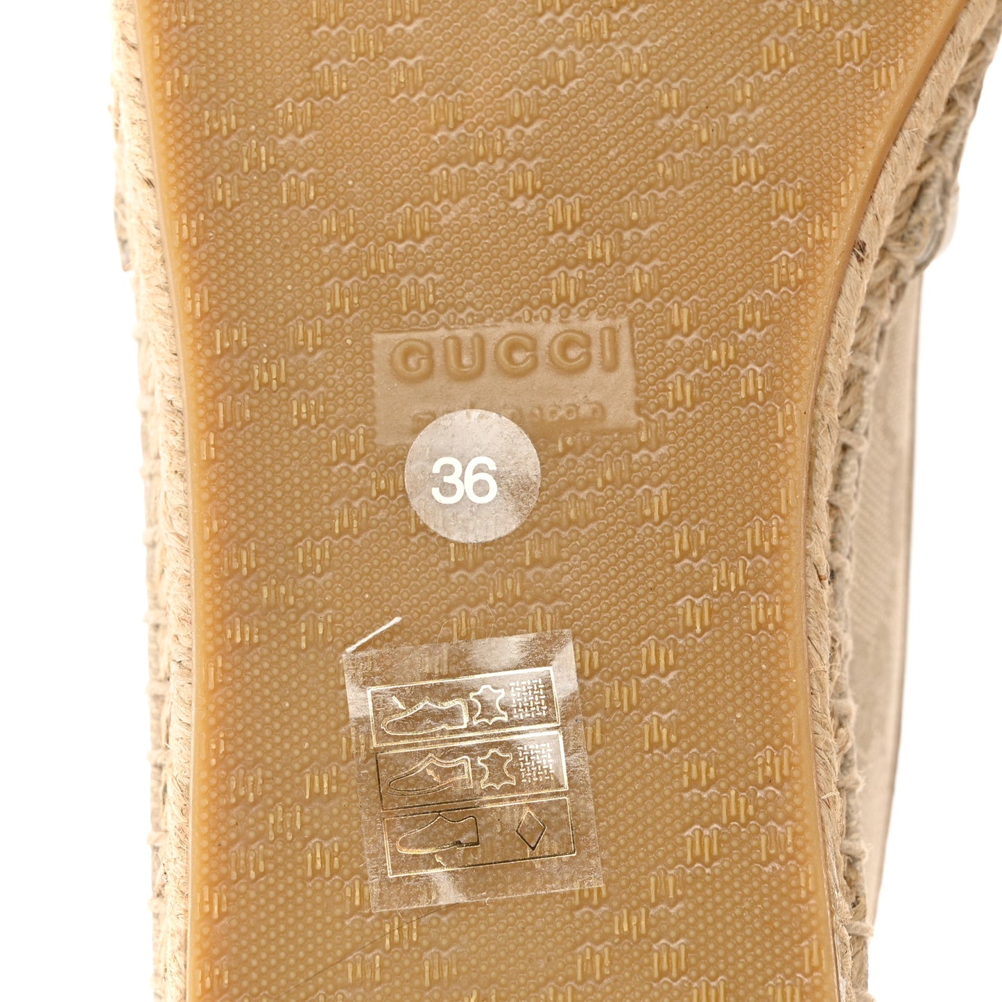 Washed Cotton Miro Soft Calfskin GG Monogram Espadrilles 36 White Mystic White