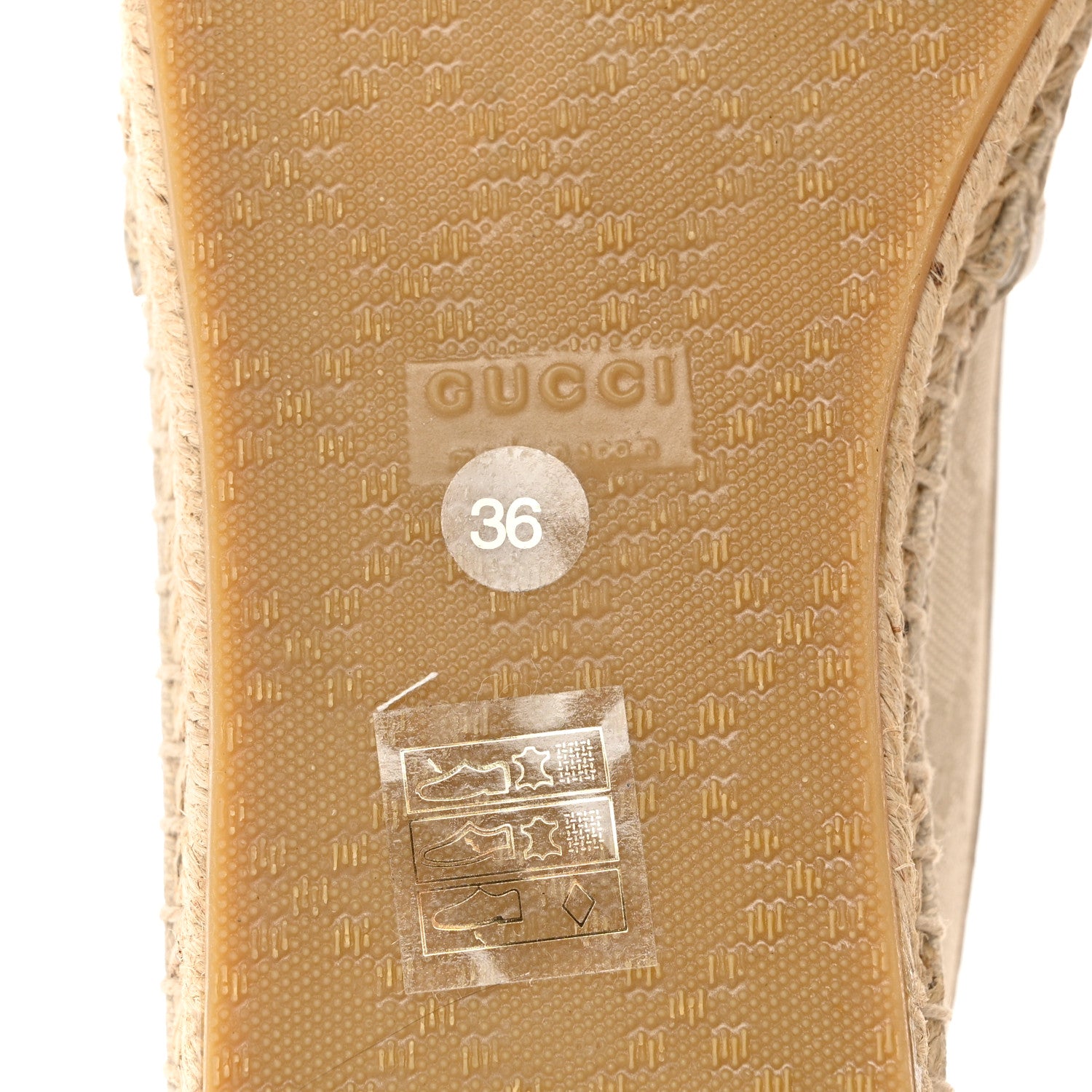Gucci Washed Cotton Miro Soft Calfskin GG Monogram Espadrilles 36 White Mystic White 6 of 8