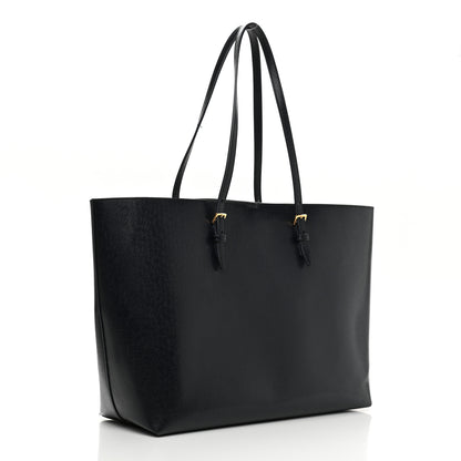 Saint Laurent Calfskin Large Shopping Tote Deep Marine 4 of 13