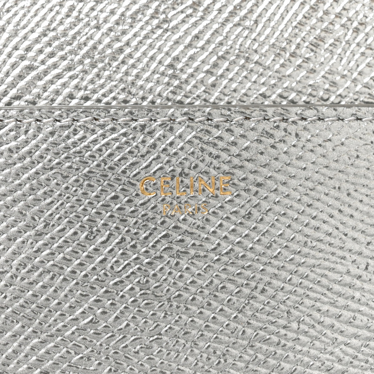 Celine Grained Calfskin Cartable Medium Briefcase Silver 6 of 9