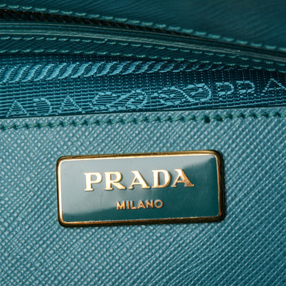 Prada Saffiano Medium Galleria Double Zip Tote Turchese 6 of 7