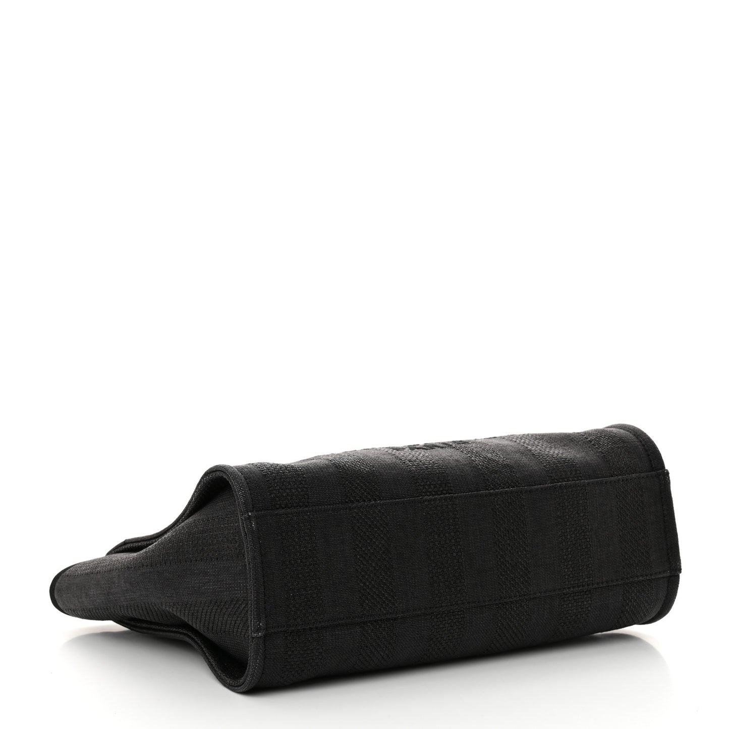 Mixed Fibers Striped Small Deauville Tote Black