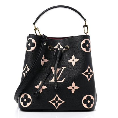Louis Vuitton Empreinte Monogram Giant Neonoe MM Black Beige 3 of 9
