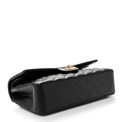 Chanel Lambskin Quilted Studded Medium Double Flap Black 4 of 11