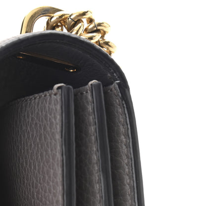 Salvatore Ferragamo Pebbled Calfskin Ginevra Chain Bag Grey 14 of 15