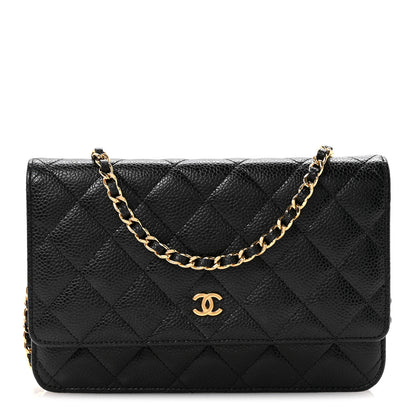 Chanel Caviar Quilted Wallet on Chain WOC Black 1 of 13