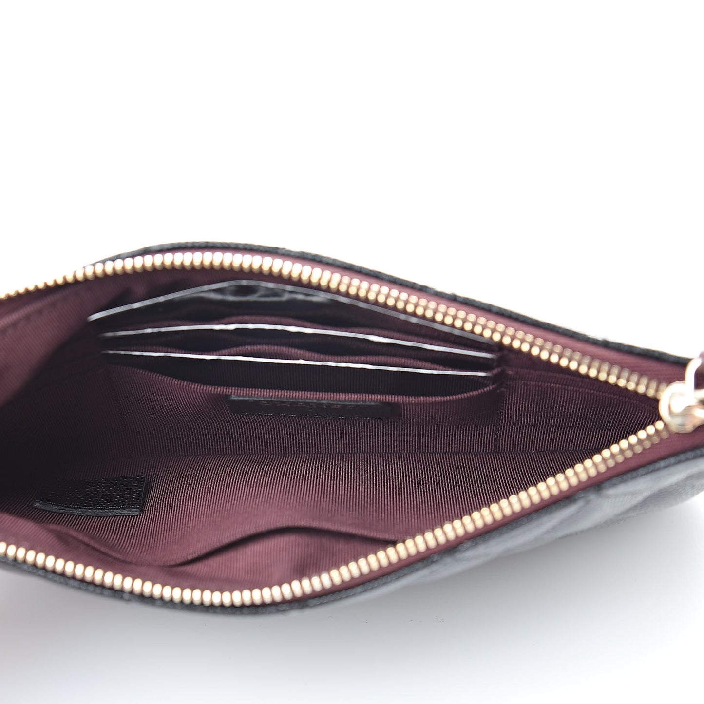 Caviar Quilted Cosmetic Case Black