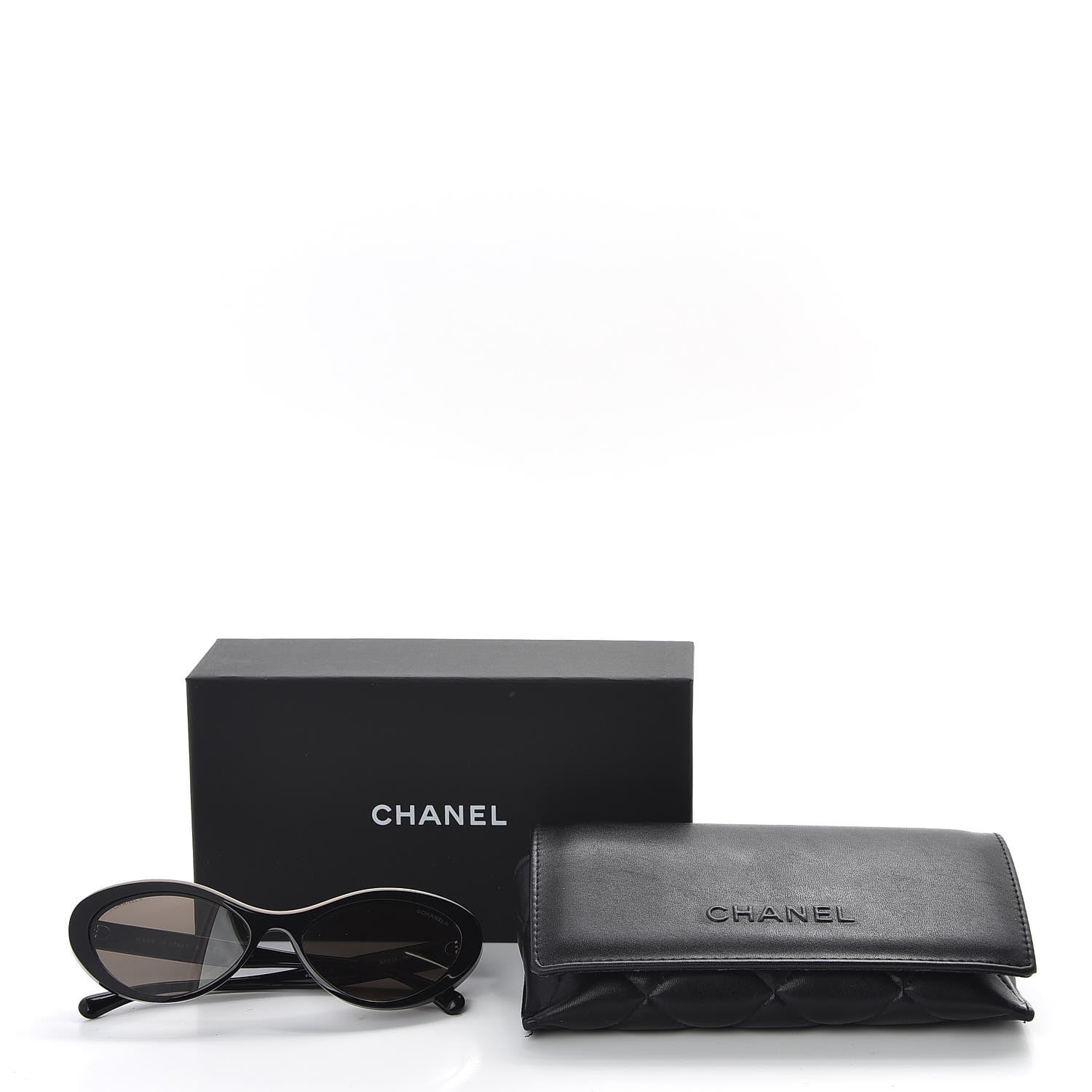 Chanel Acetate Oval Sunglasses 5416 Black 9 of 9
