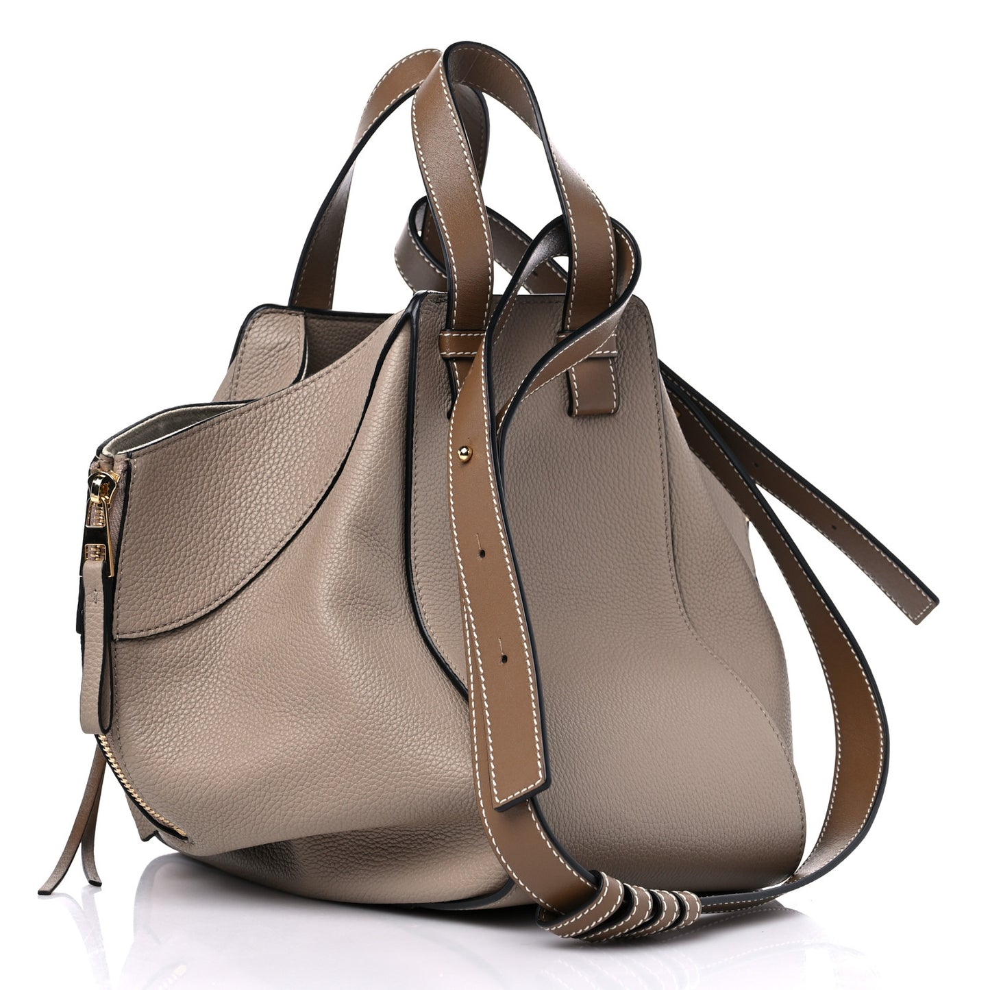 Calfskin Small Hammock Shoulder Bag Sand Mink