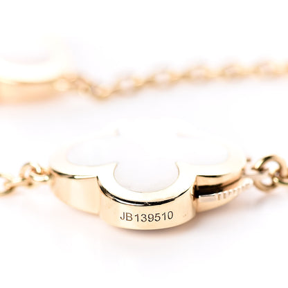 Van Cleef & Arpels 18K Yellow Gold Mother of Pearl 4 Motifs Pure Alhambra Bracelet 5 of 6