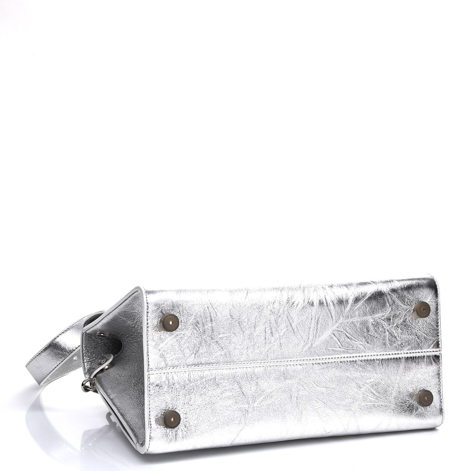 Christian Dior Metallic Calfskin Medium Diorever Flap Silver 5 of 12