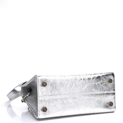 Christian Dior Metallic Calfskin Medium Diorever Flap Silver 5 of 12