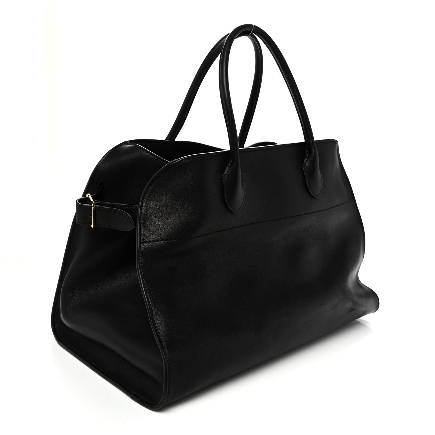 Polished Saddle Calfskin Soft Margaux 15 Black