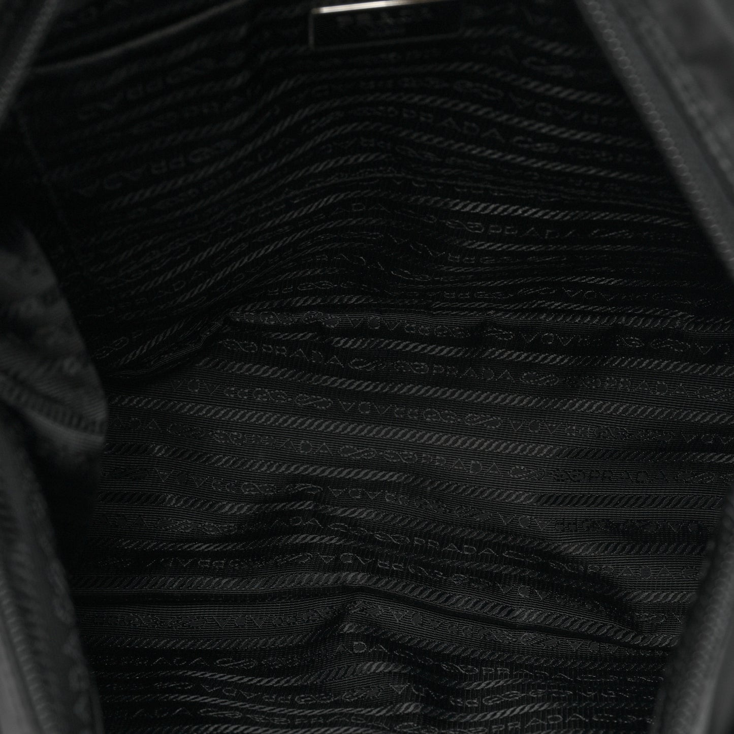 Tessuto Nylon Saffiano Messenger Bag Black