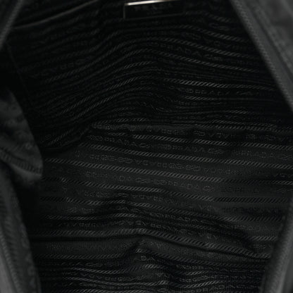 Prada Tessuto Nylon Saffiano Messenger Bag Black 5 of 10