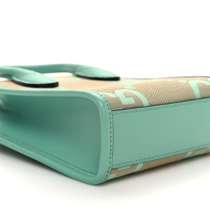 Gucci Monogram Jumbo GG Textured Dollar Calfskin Mini Tote Bag Pepperlight Mint 8 of 10