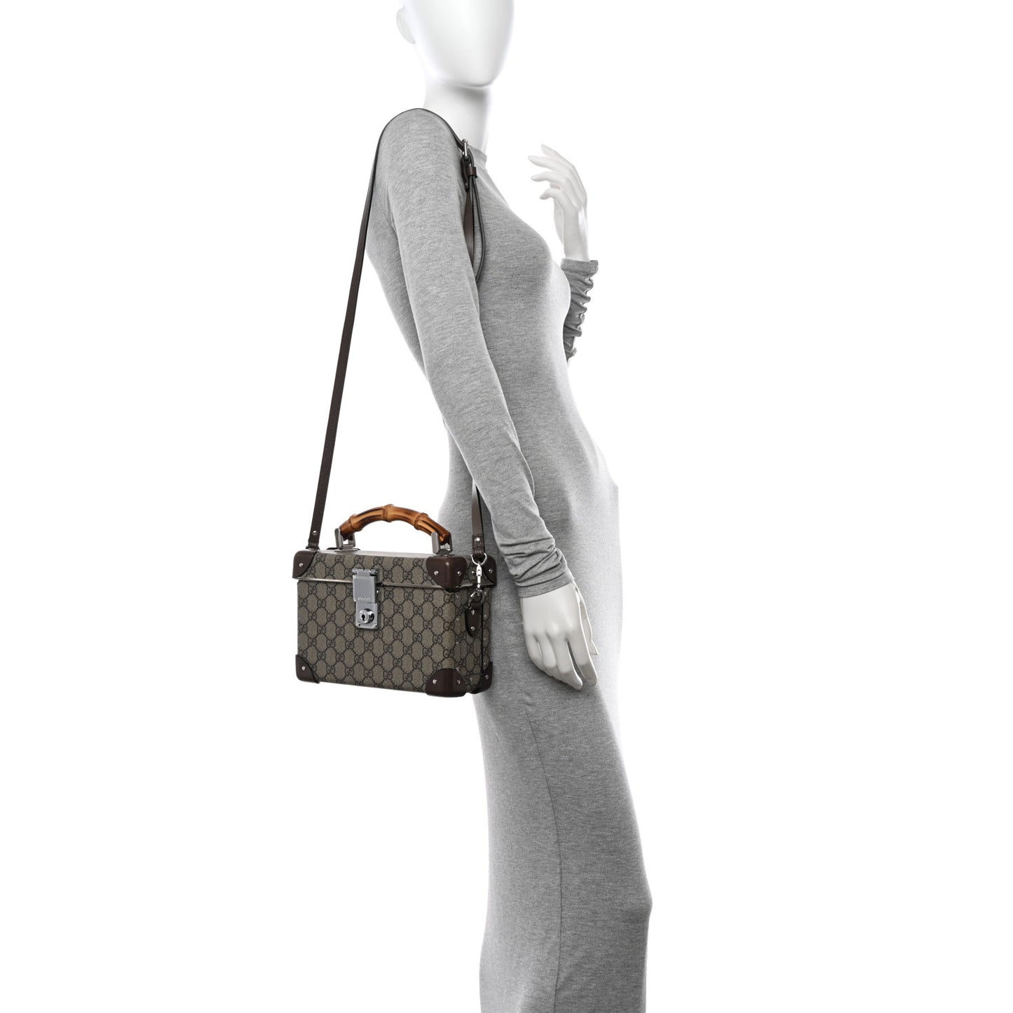 GG Supreme Monogram Globe-Trotter Beauty Case Brown