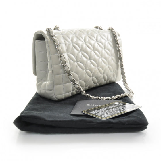 Chanel Lambskin Quilted Medium Flap Gray 3 of 11