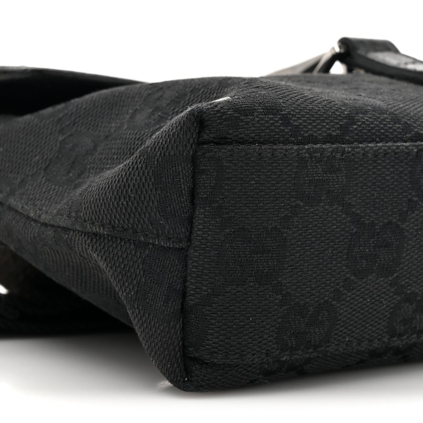 GG Monogram Web Flight Belt Bag Black