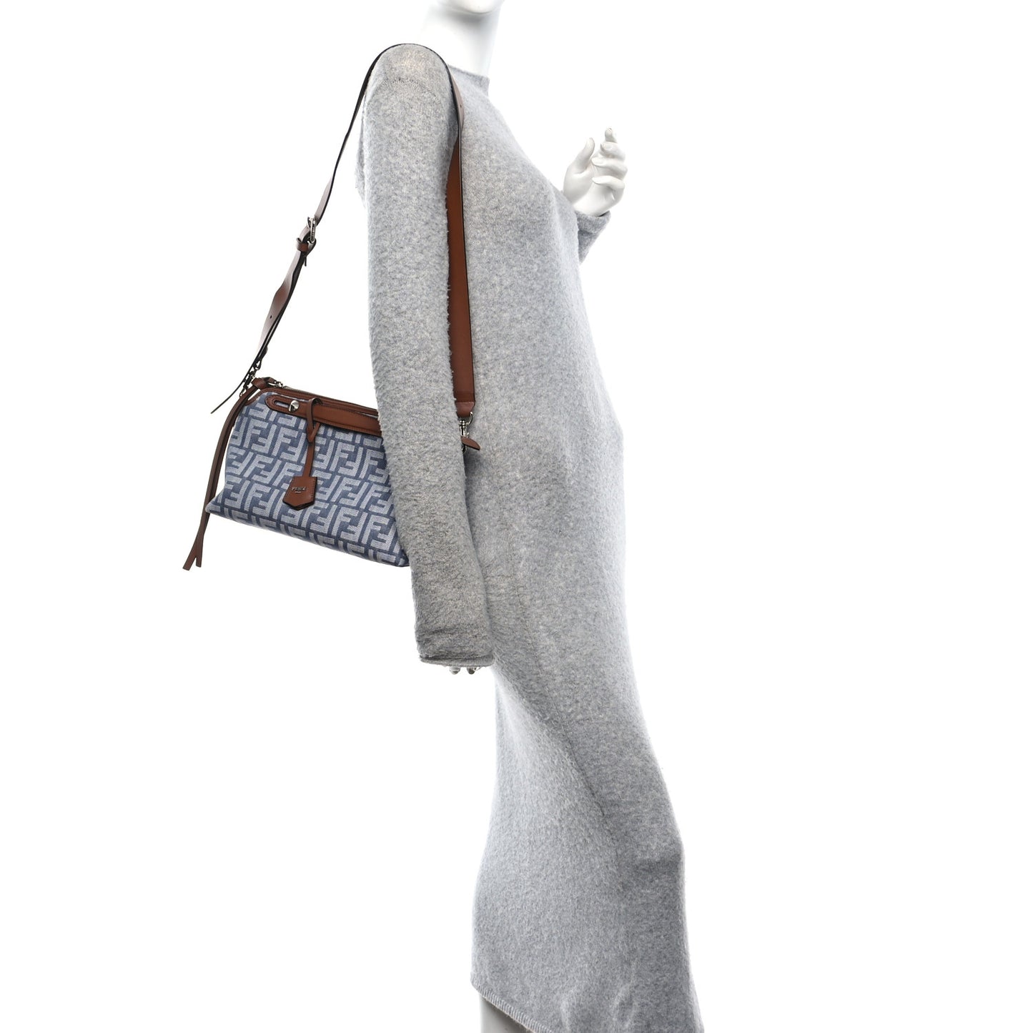 Denim Vitello Grace FF Mini By The Way Boston Bag  Blue