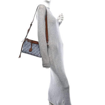 Fendi Denim Vitello Grace FF Mini By The Way Boston Bag  Blue 2 of 11