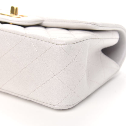 Chanel Iridescent Lambskin Quilted Mini Top Handle Rectangular Flap White 9 of 11