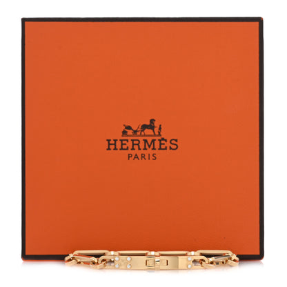 Hermes 18K Yellow Gold Diamond PM Kelly Chaine Bracelet XS 4 of 4