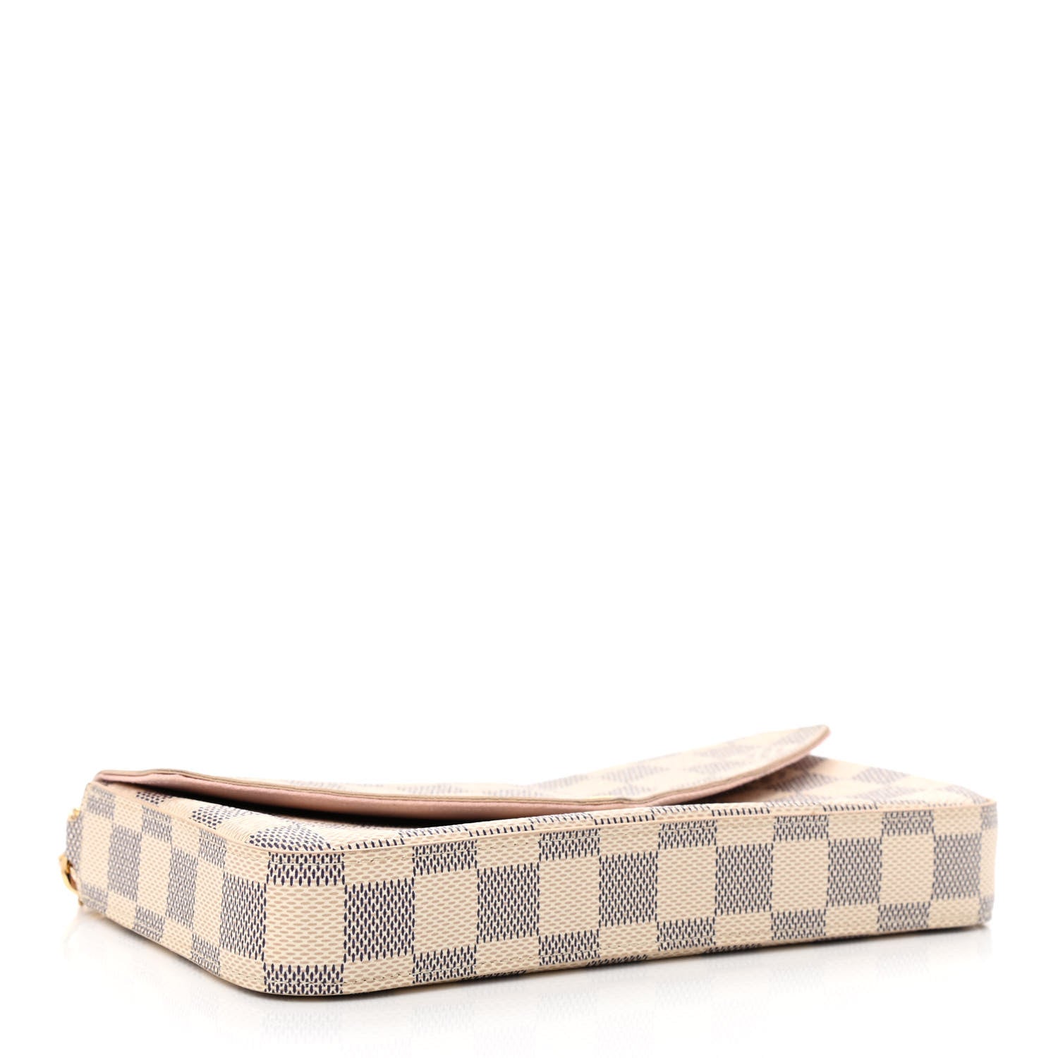 Louis Vuitton Damier Azur Pochette Felicie Chain Wallet Rose Ballerine 5 of 12