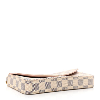 Louis Vuitton Damier Azur Pochette Felicie Chain Wallet Rose Ballerine 5 of 12