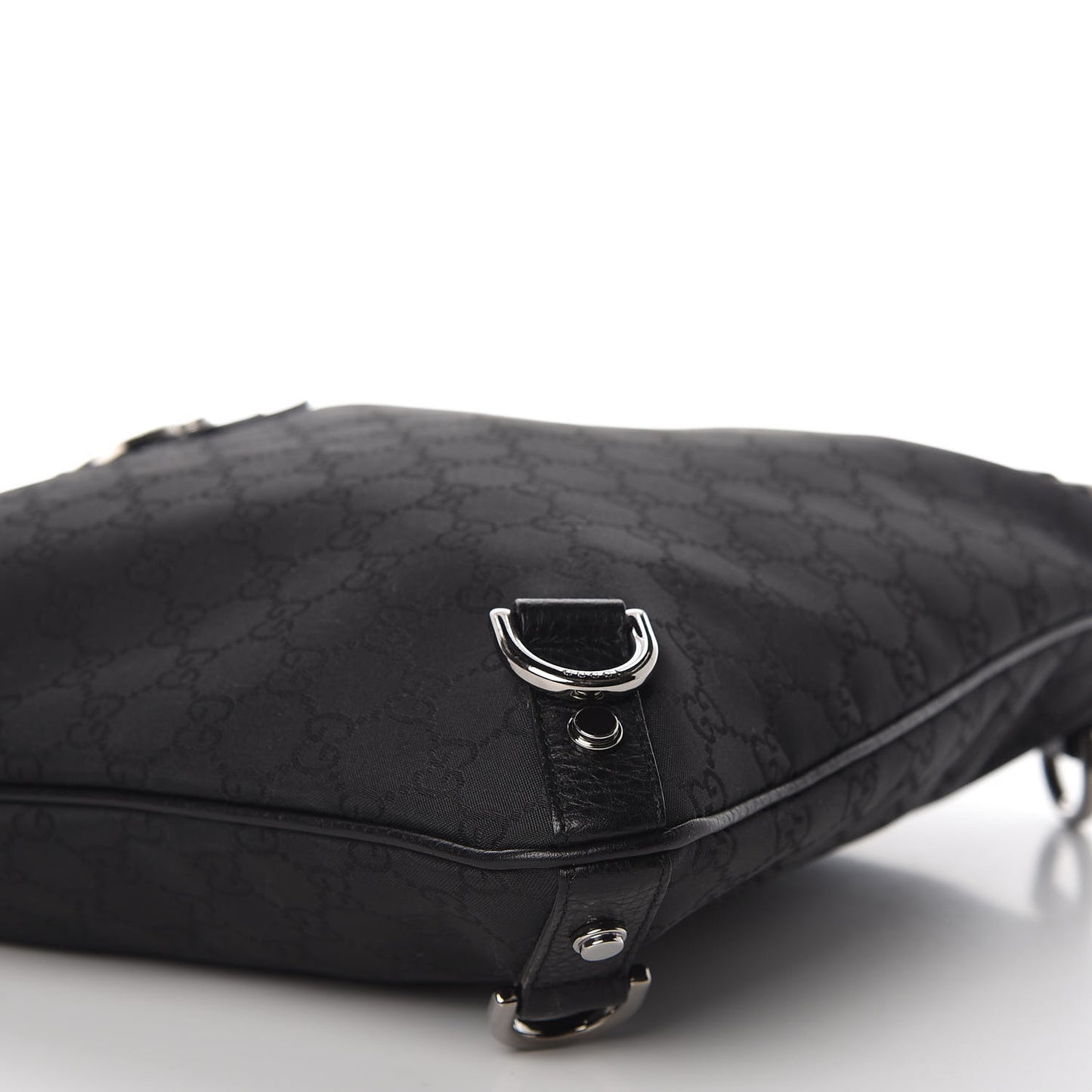 Nylon Monogram Abbey Messenger Bag Black