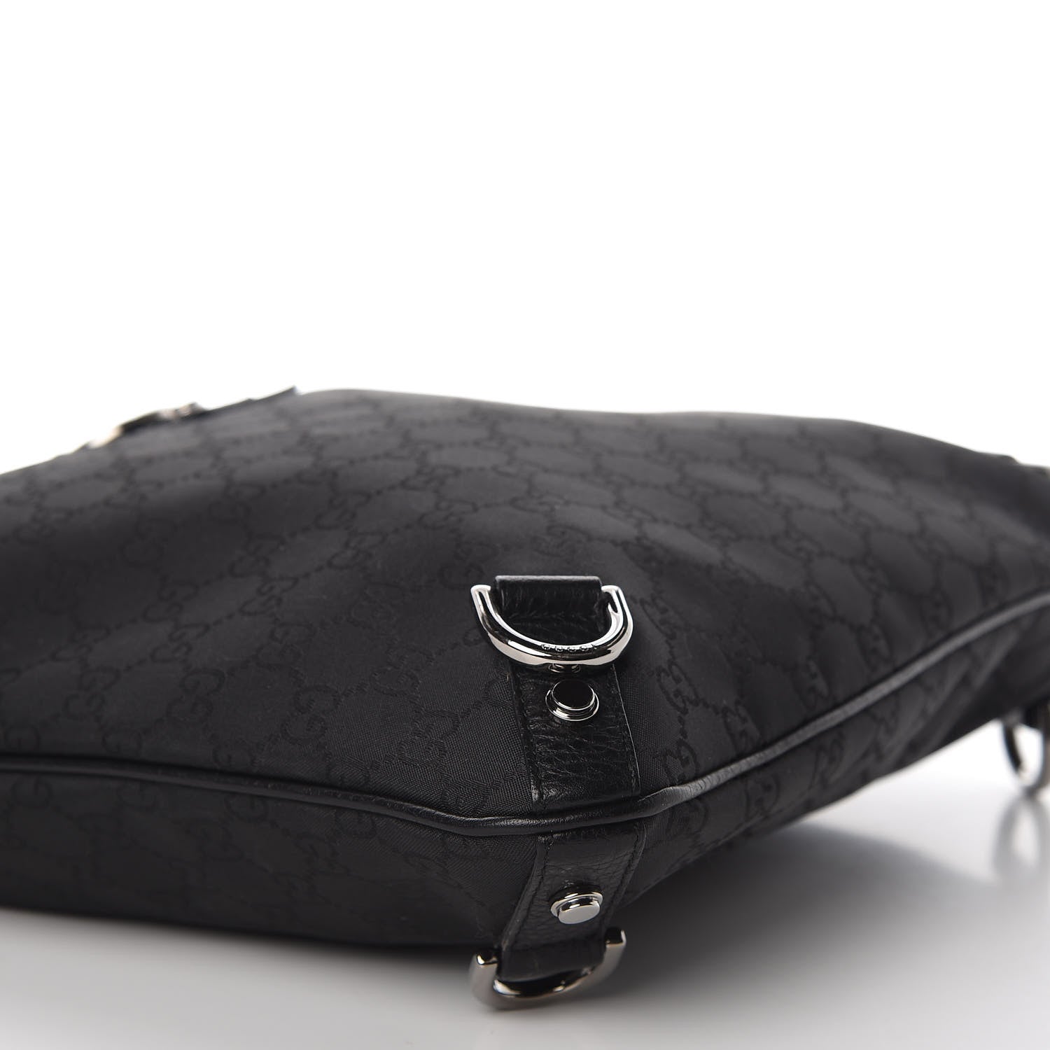 Gucci Nylon Monogram Abbey Messenger Bag Black 6 of 11