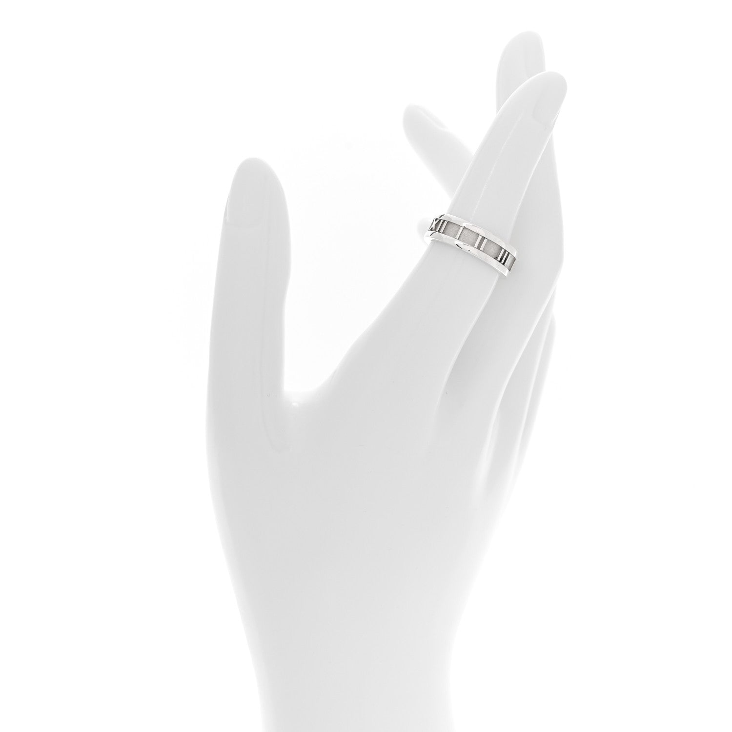 Tiffany Sterling Silver Atlas Ring 51 5.75 2 of 4