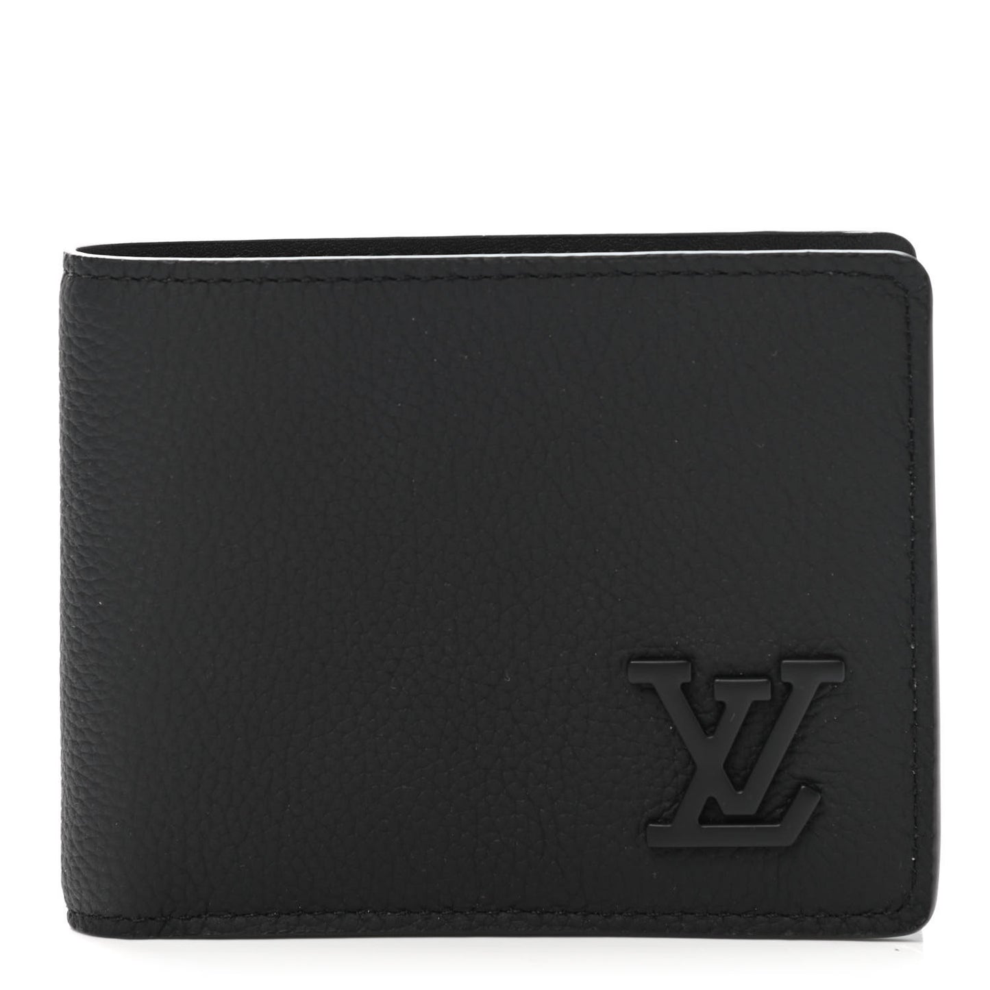 Grained Calfskin Aerogram Multiple Wallet Black