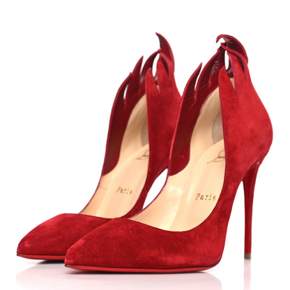 Christian Louboutin CHRISTIAN LOUBOUTIN Suede Victorina 100 Pumps 37 Carmin 3 of 9