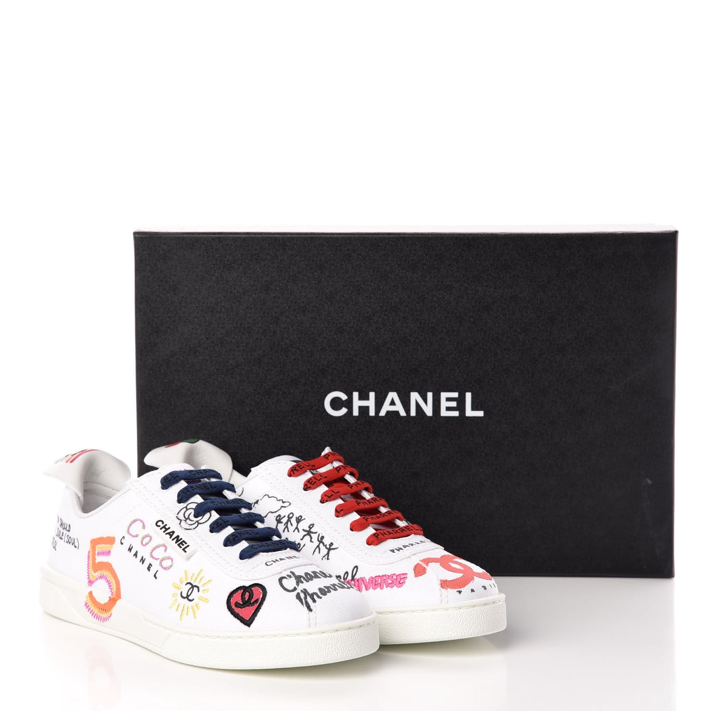 x Pharrell Williams Calfskin Womens Sneakers 38 White