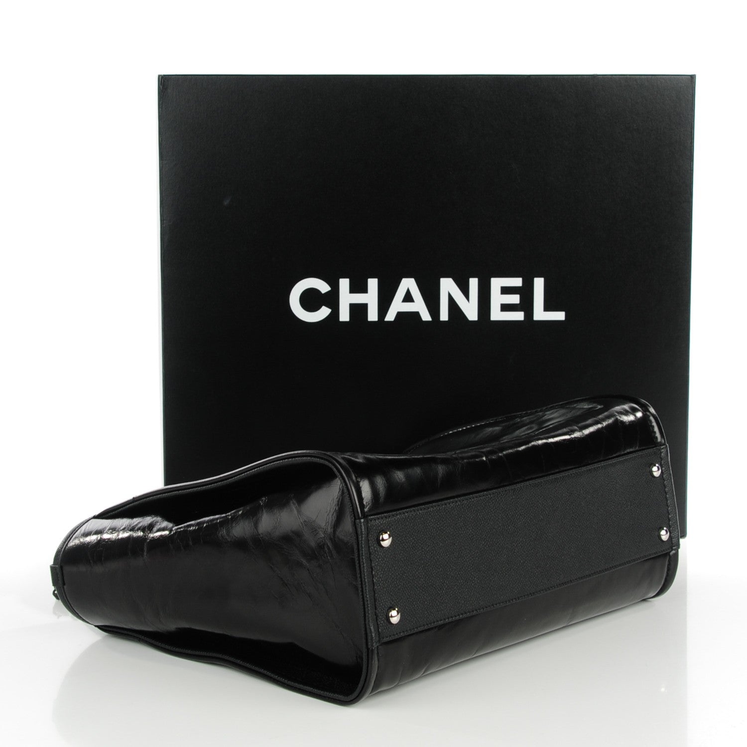 Chanel Calfskin Small Deauville Tote Black 4 of 7