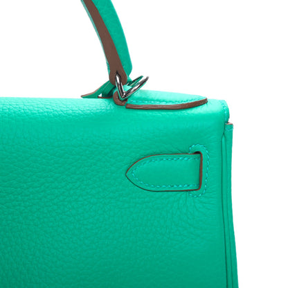 Hermes Taurillon Clemence Kelly Retourne 28 Menthe 8 of 28