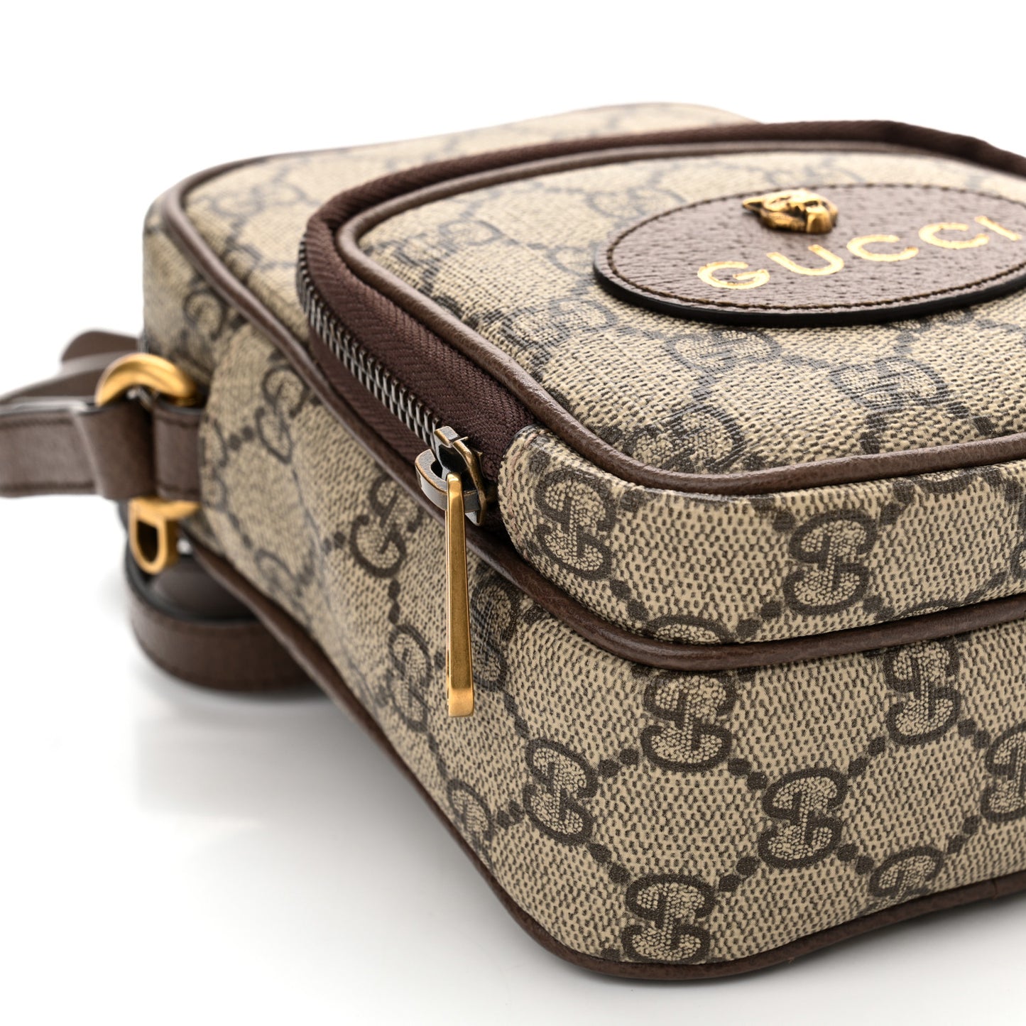 GG Supreme Monogram Mini Neo Vintage Double Zip Messenger Bag Beige New Acero Crop