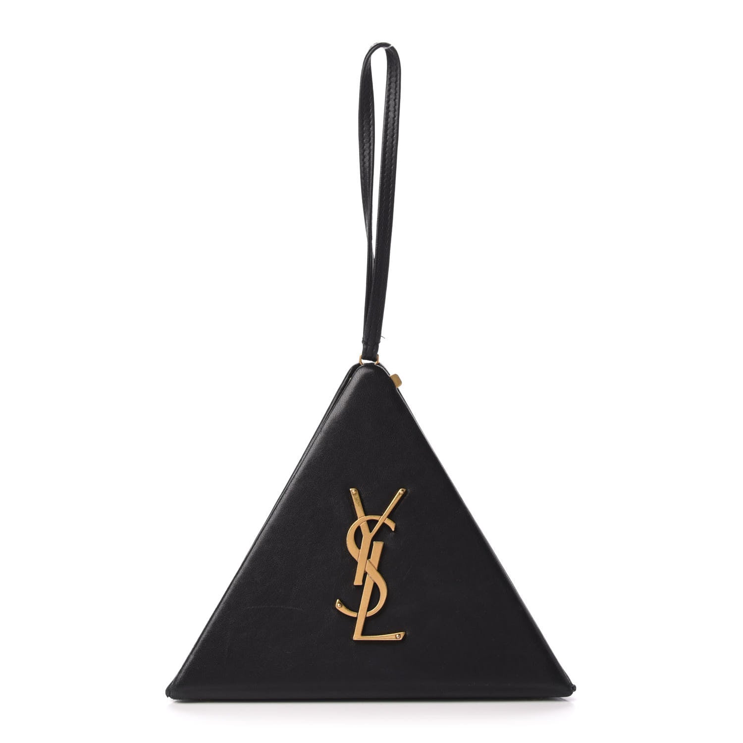 Saint Laurent Lambskin Pyramid Clutch Black 1 of 6