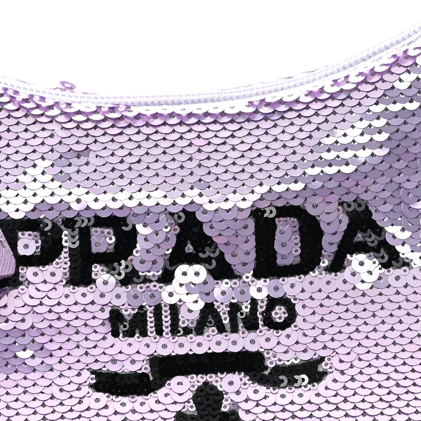 Paillettes Sequin Mini Re-Edition 2000 Bag Lilium Black