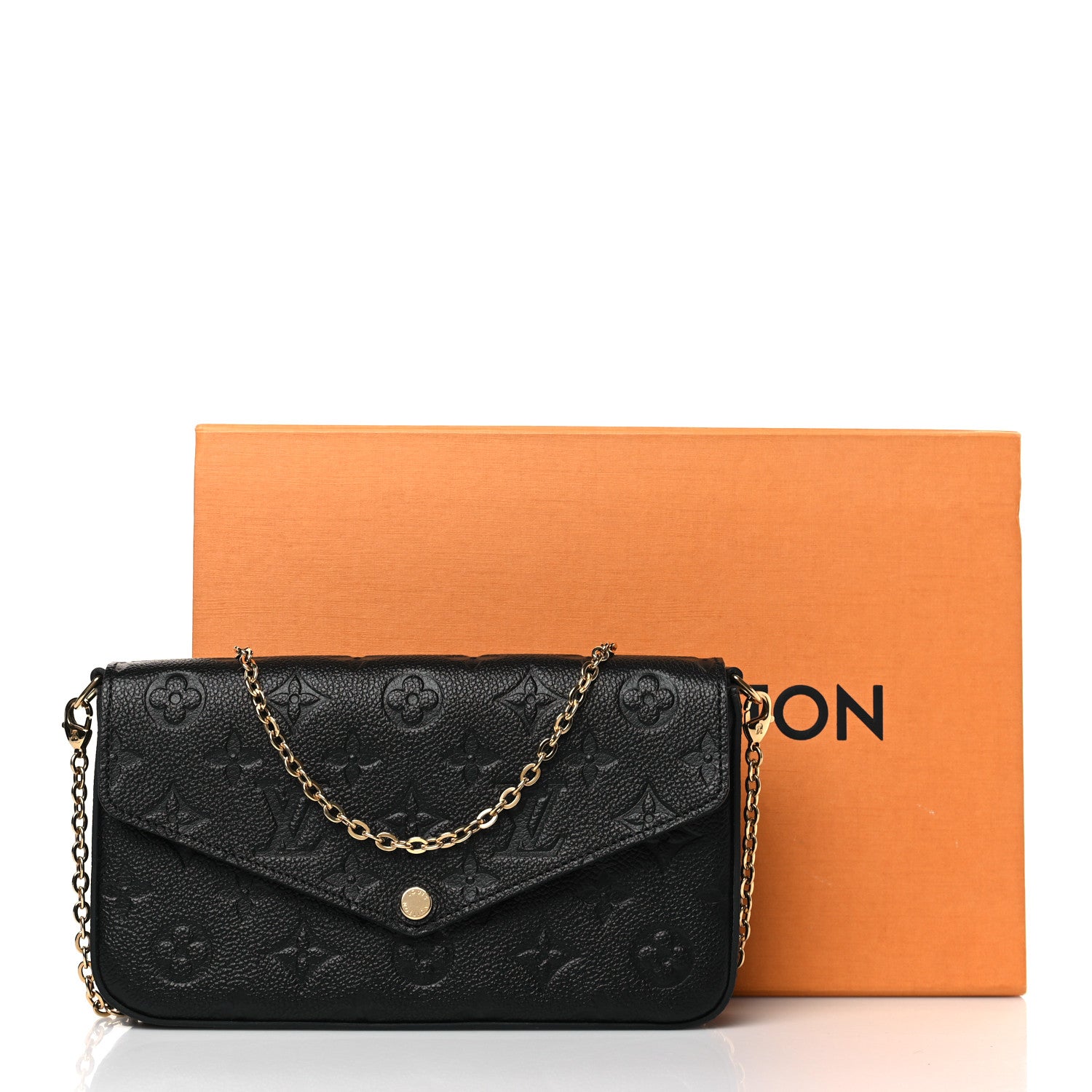 Louis Vuitton Empreinte Pochette Felicie Chain Wallet Black 9 of 9